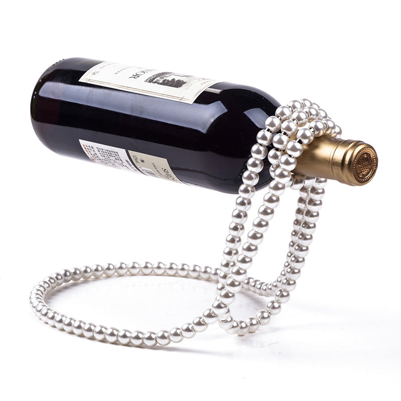 Pearl Necklace Stainless Steel Kitchen Wine Rack