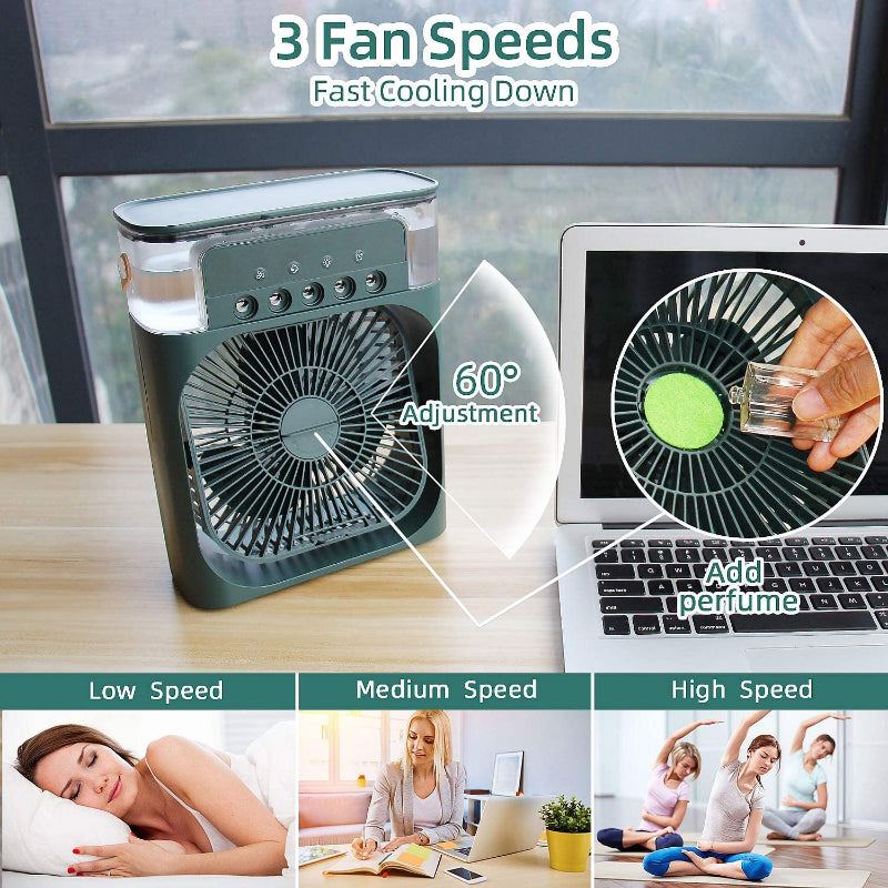 Portable Electric Fan w/ Built In Humidifier