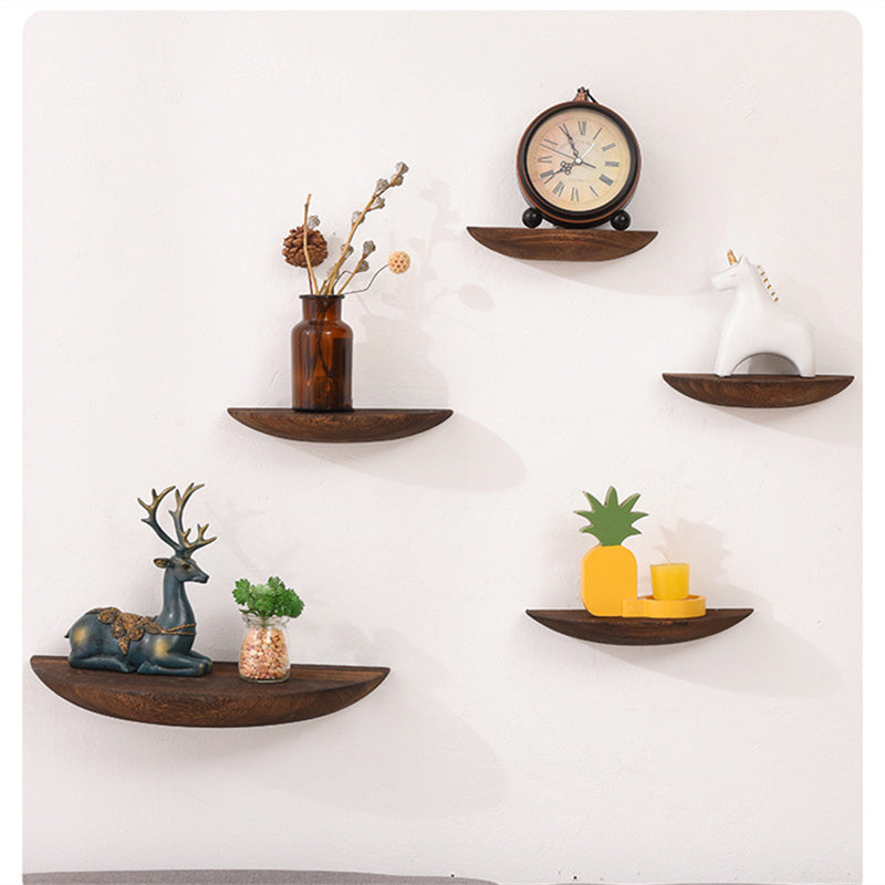 Cute Wooden Semicircle Organizational Wall Shelves